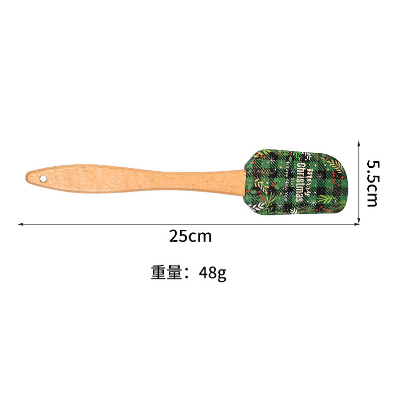 Wholesale Silicone Spatula Household Wooden Handle Butter Spatula